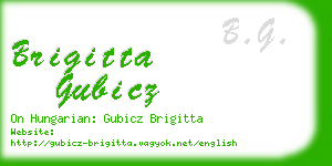 brigitta gubicz business card